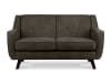 Sofa, 2 Sitzer im zeitlosen Design, in Lederoptik, graubraun