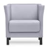 Moderner Sessel aus Kunstleder, grau
