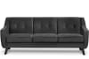Sofa, 3 Sitzer im zeitlosen Design, Velours-Bezug, grau