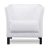 Moderner Sessel aus Kunstleder, weiß