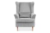 Klassischer Sessel aus Stoff Cordsamt, grau