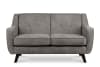 Sofa, 2 Sitzer im zeitlosen Design, in Lederoptik, grau