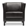 Moderner Sessel aus Kunstleder, ein dunkles Braun