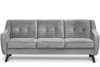 Sofa, 3 Sitzer im zeitlosen Design, Velours-Bezug, hellgrau