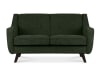 Sofa, 2 Sitzer im zeitlosen Design, Velours-Bezug, grün