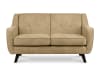 Sofa, 2 Sitzer im zeitlosen Design, in Lederoptik, hellbeige