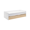 Lit banquette gigogne en bois 90 x 190 cm blanc/bois