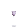 Photophore décoratif en verre soufflé violet H25