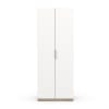 Armoire 2 portes - L79,4 cm - Blanc/chêne