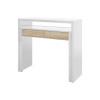 Bureau effet bois beige, blanc 98x36 cm