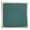 Coussin poster tricot uni vert sapin 50x50