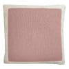 Coussin poster tricot uni rose 50x50