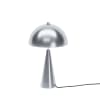 Lampe champignon à poser en métal argenté