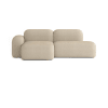 Modulares 3-Sitzer-Ecksofa aus Stoff, beige