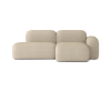 Modulares 3-Sitzer-Ecksofa aus Stoff, beige
