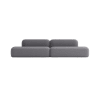 Modulares 6-Sitzer-Sofa aus Stoff, dunkelgrau