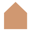 Sticker muraux en vinyle maison marron