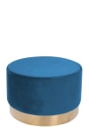 Hocker aus Samt 55 x 43 cm, Blau