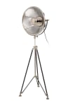 Stehlampe aus Stahl 142,5-159,5 cm, Schwarz / Silber