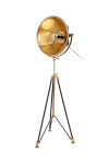 Stehlampe aus Stahl  142,5-159,5 cm,  Schwarz / Gold
