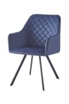Stuhl aus Kunstleder 58 x 85 cm, Dunkelblau