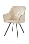 Stuhl aus Kunstleder 58 x 85 cm, Beige