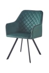 Stuhl aus Kunstleder 58 x 85 cm, Grün