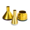 3er Set Vasen aus Metall 12 / 15 / 16cm, Grau