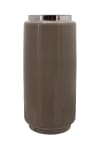 Vase aus Metall 30cm, Taupe