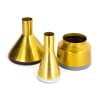 3er Set Vasen aus Metall 12 / 15 / 16cm, Lila