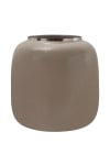 Vase aus Metall 20cm, Taupe