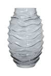Vase aus Glas 25,5cm, Grau