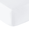 Drap housse duo coton blanc 80x200 cm