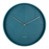Horloge murale d40cm métal bleu