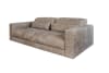 Extrabreites 3-Sitzer Sofa aus Leder, taupe