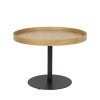 Table d'appoint ronde en bois et métal ø56cm - Bois clair