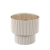 Table d'appoint avec rangement en bois ø38,5cm - Beige