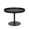 Table d'appoint ronde en bois et métal D56cm noir