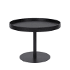 Table d'appoint ronde en bois et métal ø56cm - Noir