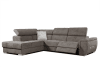 Canapé d'angle gauche 5 places avec un relaxation tissu beige foncé