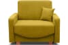 Sessel mit Schlaffunktion, Massivholzbeine, gelb