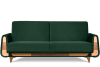 Sofa 3-Sitzer mit Schlaffunktion, dunkelgrün