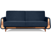 Sofa 3-Sitzer mit Schlaffunktion, blau