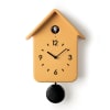Horloge à coucou jaune avec pendule amovible