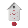 Horloge à coucou blanche avec pendule amovible
