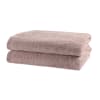 2er-Set Handtücher aus Baumwolle, 140 x 70, rosa