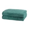 2er-Set Handtücher aus Baumwolle, 140 x 70, grün