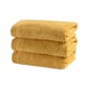 3er-Set Badetücher aus Baumwolle, 100 x 50, gelb