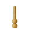 Kerzenhalter Cone aus Buchenholz , H32cm, Gelb