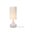 Lampe à poser fer textile h75cm blanc